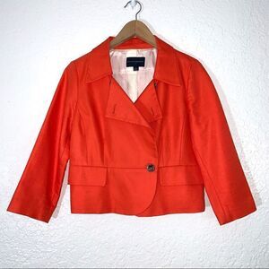 Banana Republic Bright Coral Linen Blend Jacket